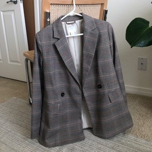 H&M plaid blazer